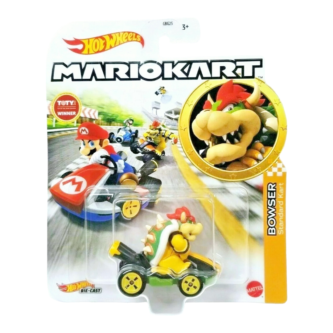 NIB *Mario Kart Hot Wheels "BOWSER" & "PRINCESS DAISY" Die-Cast Karts 1:64