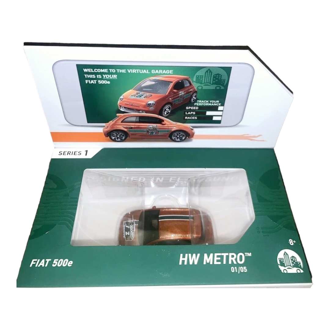 NIB *Hot Wheels Uniquely ID    Fiat 500e Model "HW Metro" Car (Series 1) Limited Run