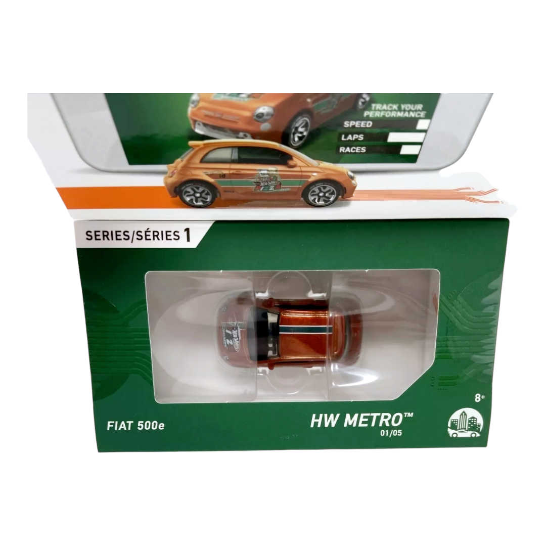 NIB *Hot Wheels Uniquely ID    Fiat 500e Model "HW Metro" Car (Series 1) Limited Run