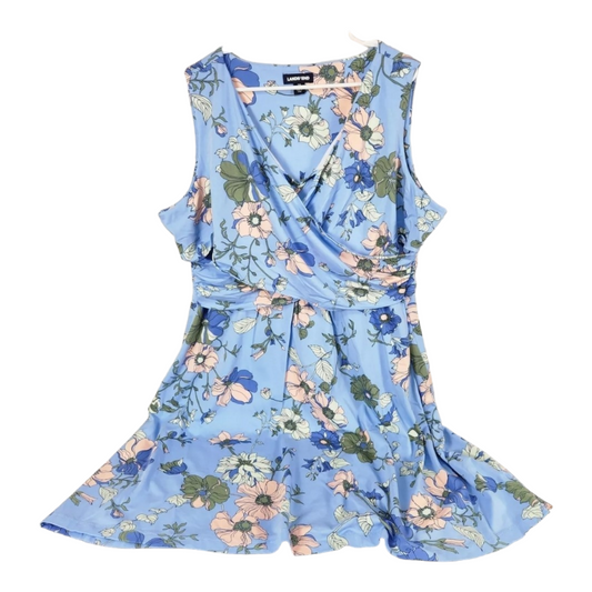 Beautiful *Lands End* Blue Floral Print - Womens Casual Dress (Size Medium)