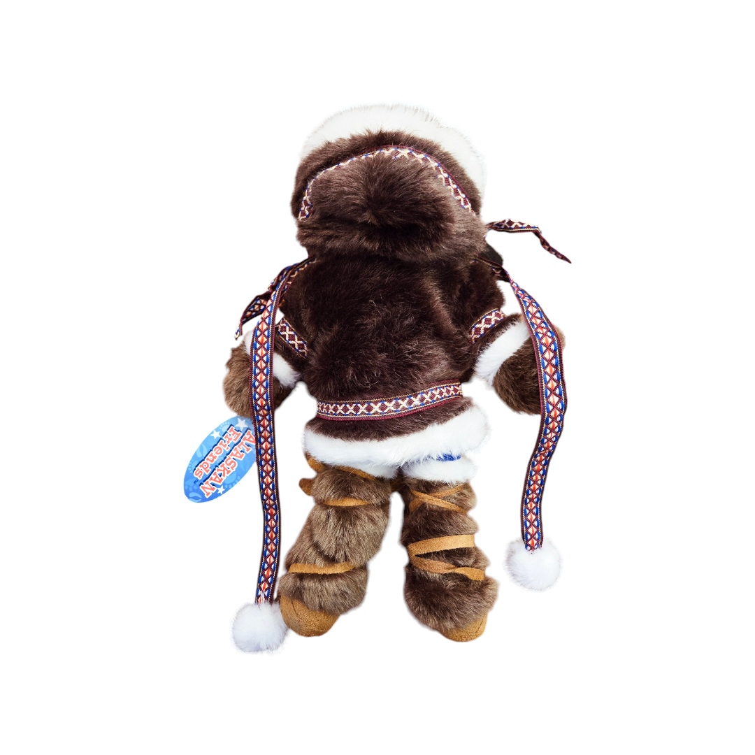 NWT *Alaskan Friends Traditional Alaskan Eskimo 13" Doll w/ Dark Fur Parka