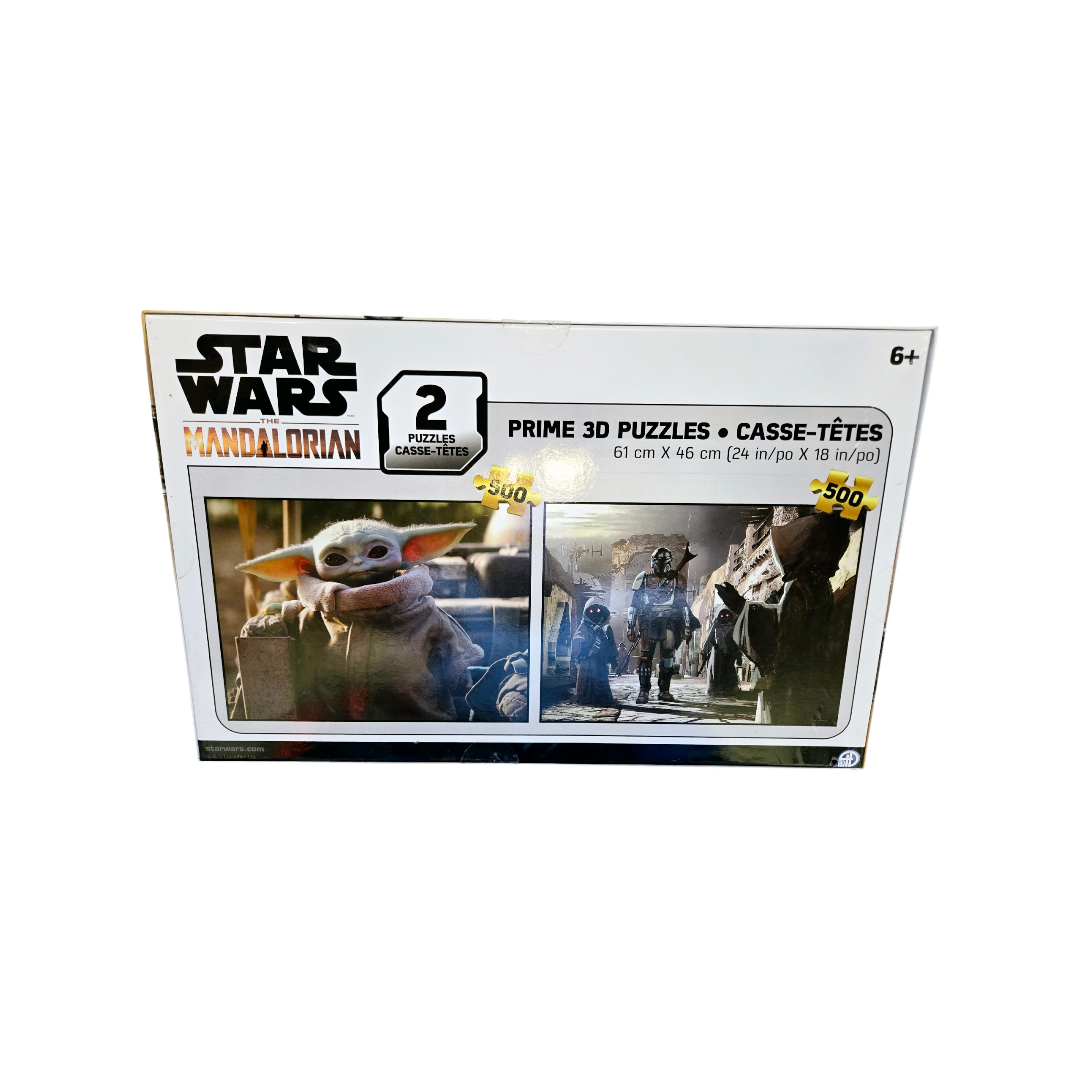 NIB *Star Wars: The Mandalorian 3D Puzzles 2pk 500pc Each Baby Yoda