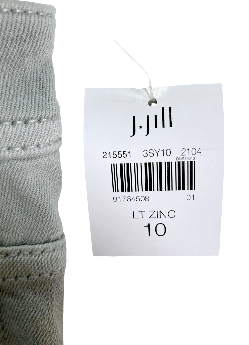 NWT *J. Jill High Rise Straight Leg Gray Denim Women's Pants (Size 10)