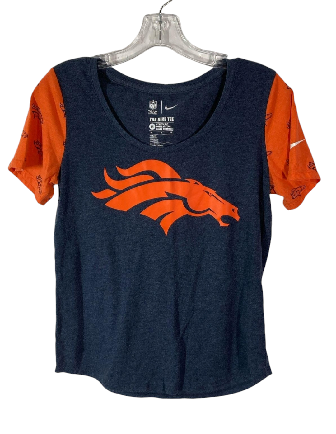 Women's *Nike NFL Blue & Orange Denver Broncos T-shirt (sz Medium)