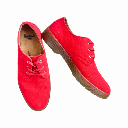 Dr. Doc Martens Gizelle Fashion Red Canvas Oxfords Women's (sz  6L)