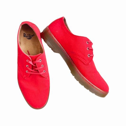 Dr. Doc Martens Gizelle Fashion Red Canvas Oxfords Women's (sz 6L)