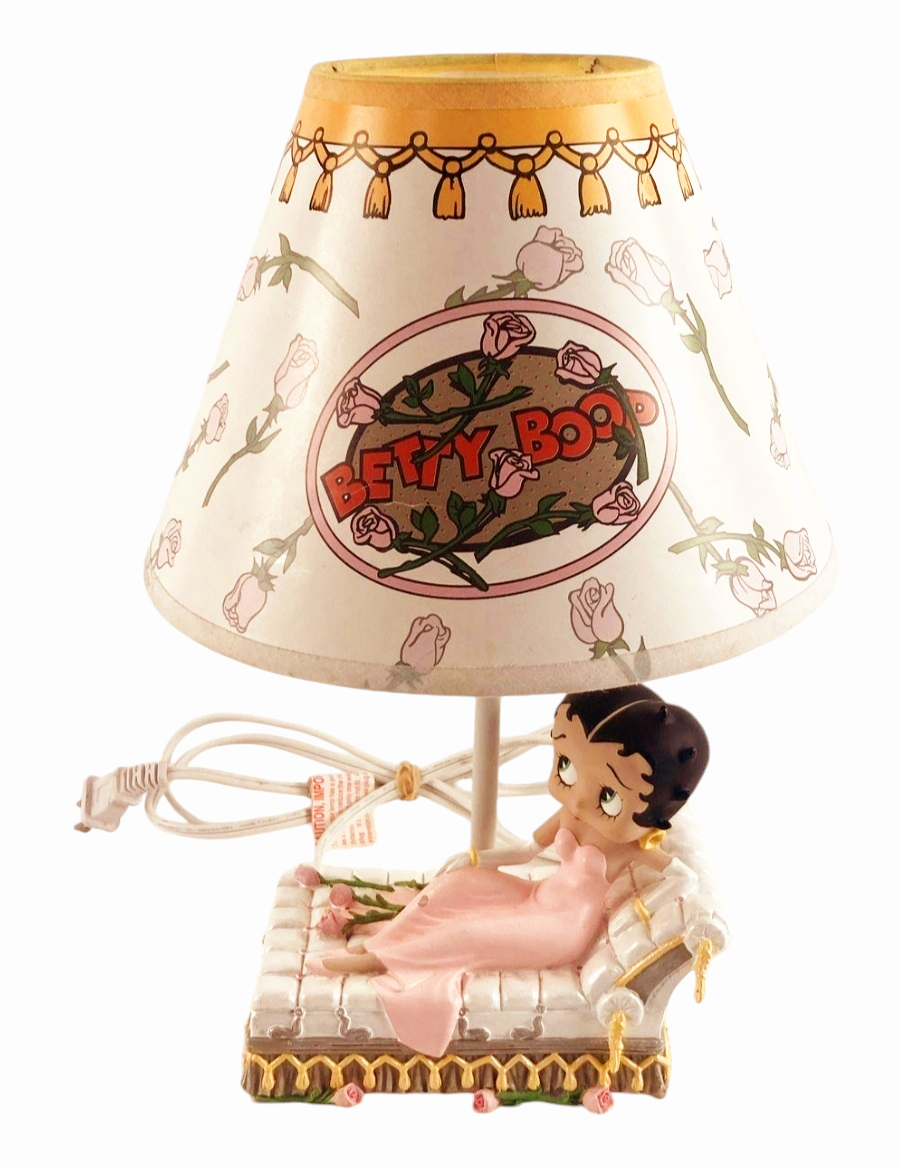 Vintage 90s Betty Boop Lamp 'Bed of Roses' #10343 - Great Condition! (No Box)