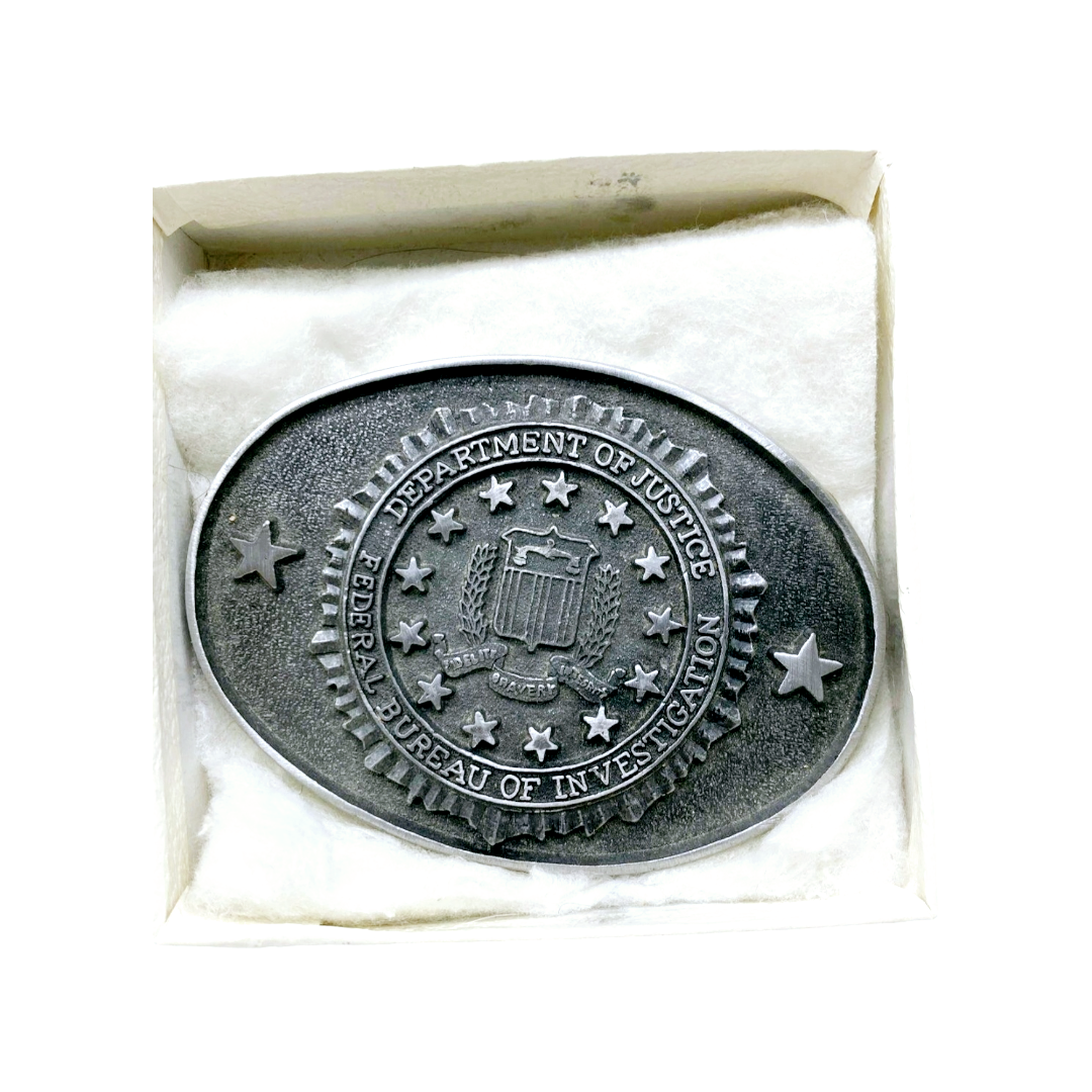 Belt Buckle *Department of Justice: Federal Bureau of Investigation (3.75"x2.75")