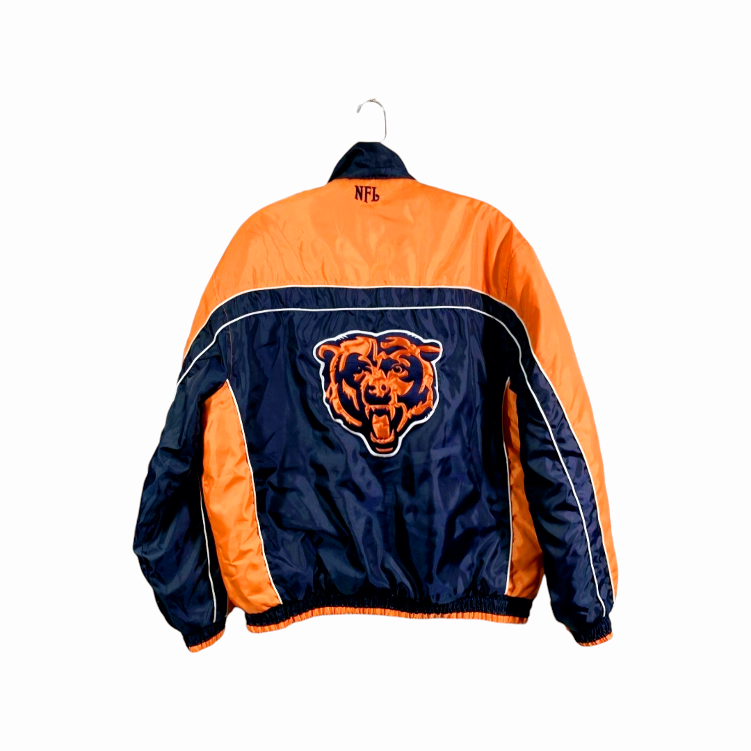 Great *NFL Men's Blue & Orange Chicago Bears Football Jacket (sz Large)