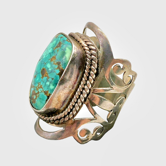 Gorgeous *Sterling Silver. 925  & Turquoise Stone Ring (sz 6.5)