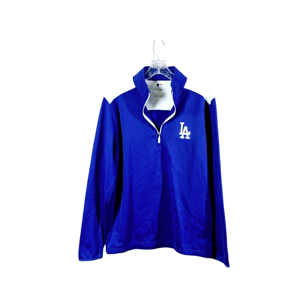 Men's *LA Dodgers Fanatics Royal/White Team Scrimmage 1/4 Zip Pullover Jacket (M)