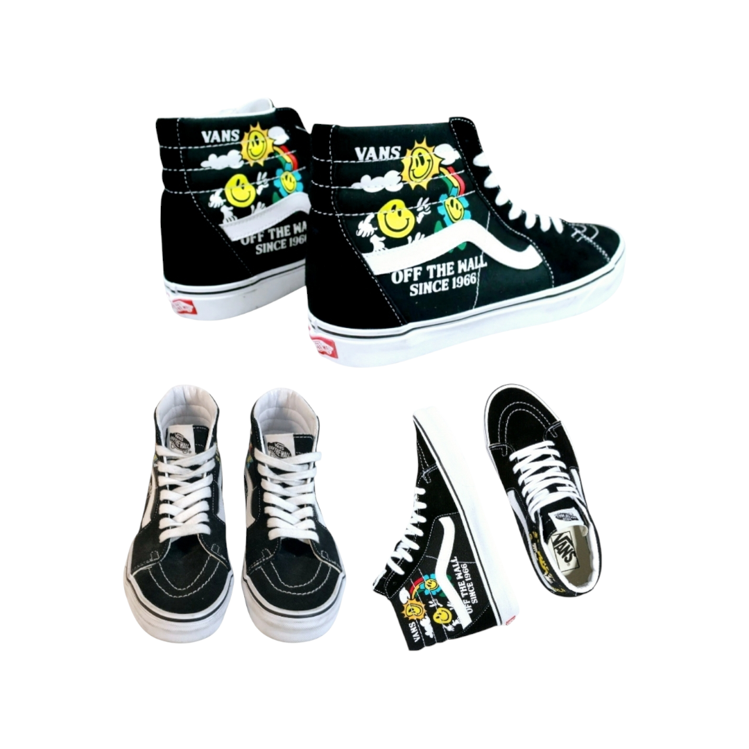 VANS OFF Project X Better Day SK8-Hi Shoes Black/White (Size M6/W7.5)