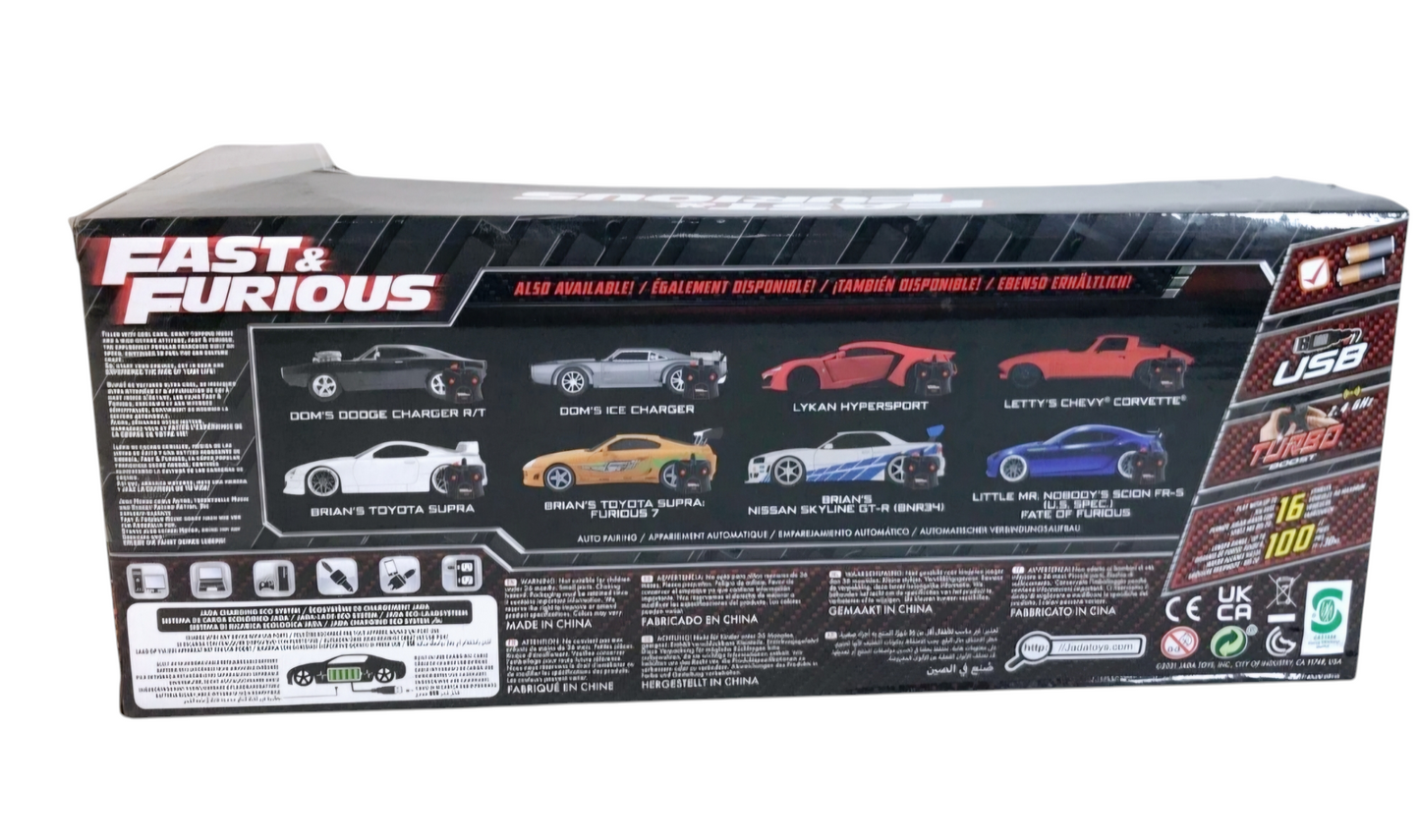 NIB *Jada Fast & Furious: Doms Dodge Charger 1:24R/C 2.4GHz Die Cast Car