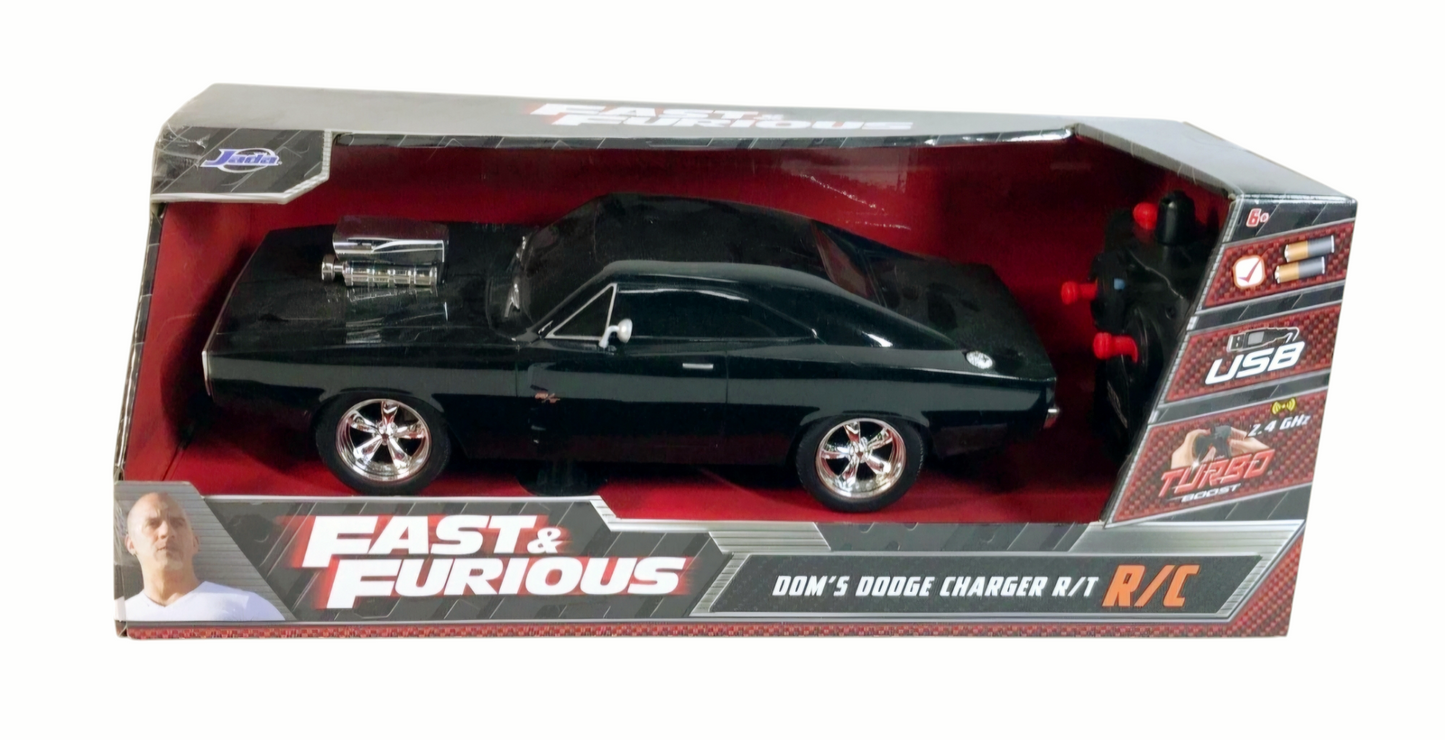 NIB *Jada Fast & Furious: Doms Dodge Charger 1:24R/C 2.4GHz Die Cast Car