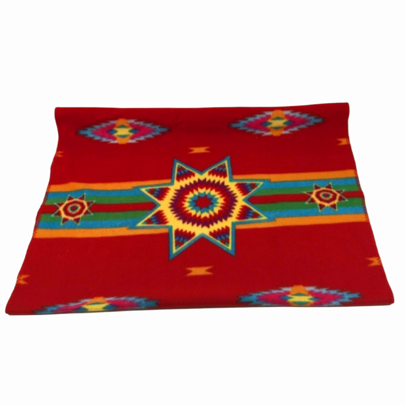 Great *St. Labre Indian School Ashland, Montana Red Fleece Throw Blanket (48" x 35")