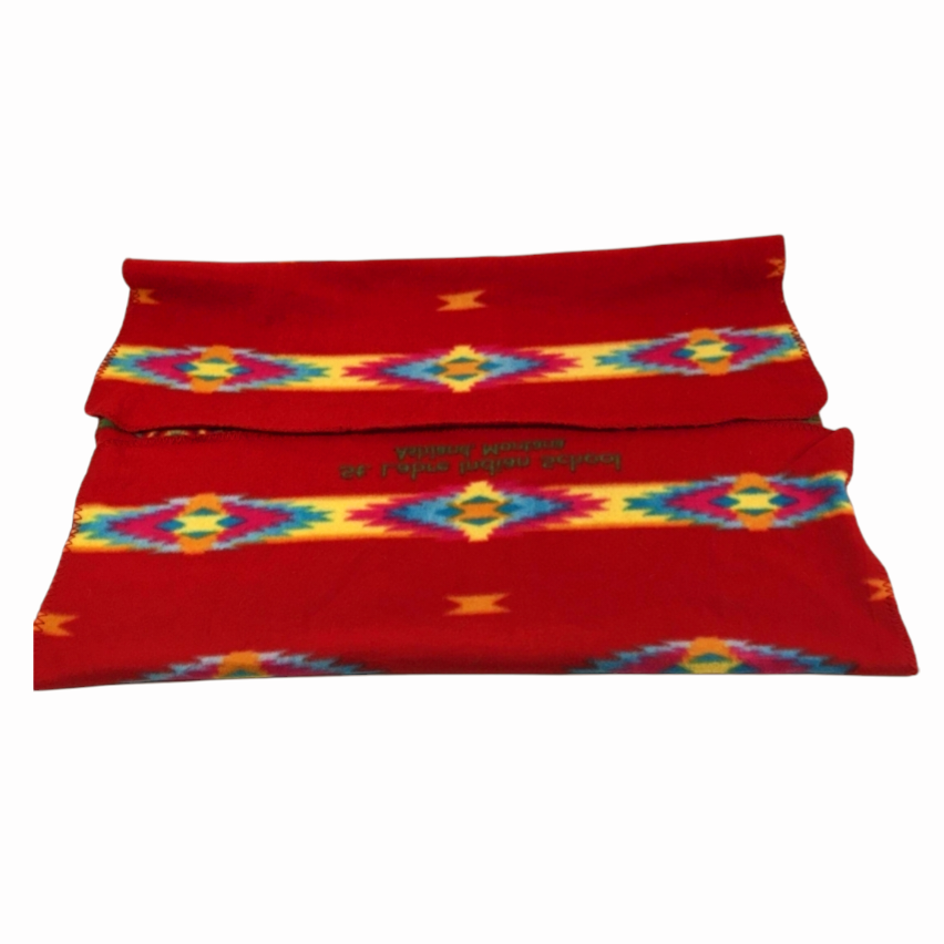 Great *St. Labre Indian School Ashland, Montana Red Fleece Throw Blanket (48" x 35")