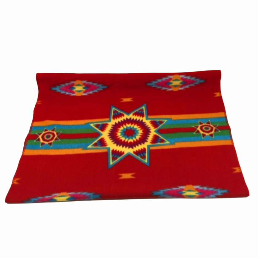 Great *St. Labre Indian School Ashland, Montana Red Fleece Throw Blanket (48" x 35")