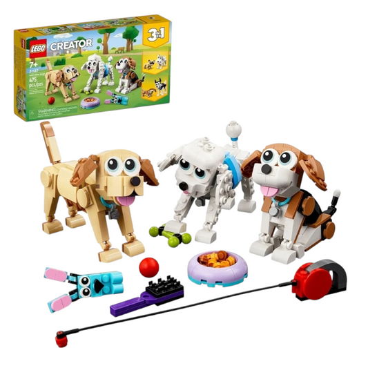 NIB *Lego Creator 3-in-1 Set Adorable Dogs #31137 (475 pc)  Pug, Poodle, Beagle & more