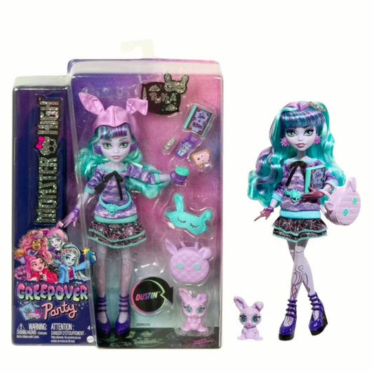 NIB *Monster High Creepover Party "TWYLA" Doll & Pet Bunny "DUSTIN"