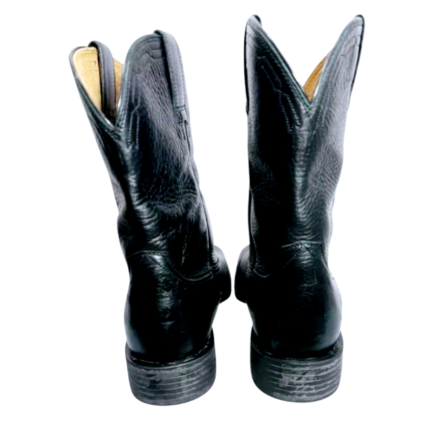 NWT *Ariat Men's Black Heritage Western Roper Boots Square Toe (sz 10.5D)