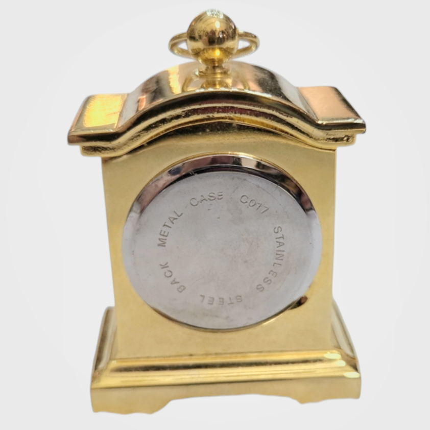 Vintage *Perini Miniature Brass Carriage/Mantle Clock