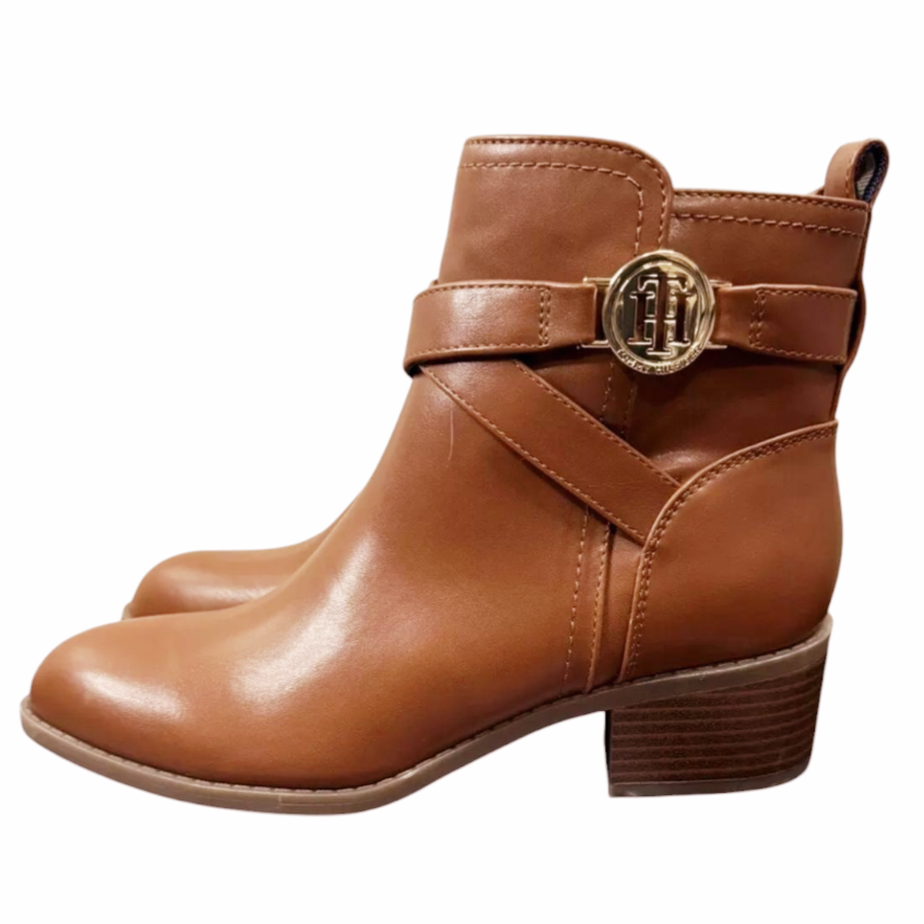 New *Tommy Hilfiger Women's Brown Diyana Ankle Boots (Size 8M)