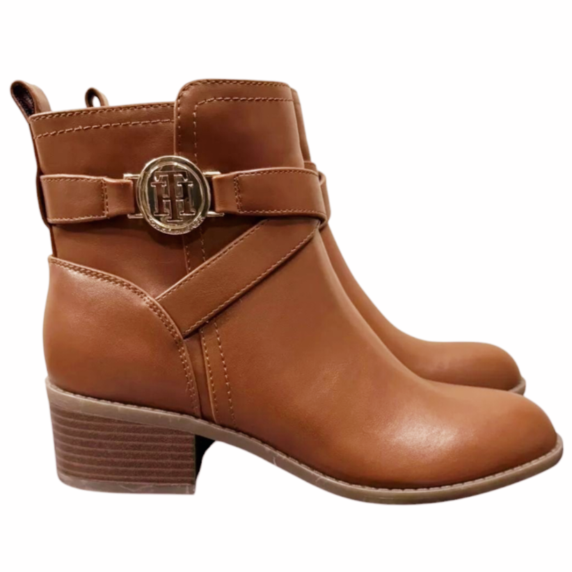 New *Tommy Hilfiger Women's Brown Diyana Ankle Boots (Size 8M)