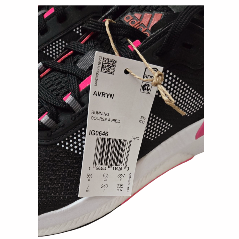 New in Box*Adidas Avryn Women's Sneakers (Black & Pink) Size 7