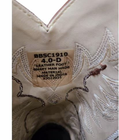 New *Dark Brown Cody James Boys' Ryder Western Boots Square Toe (Size 4D)