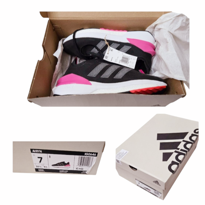 New in Box*Adidas Avryn Women's Sneakers (Black & Pink) Size 7