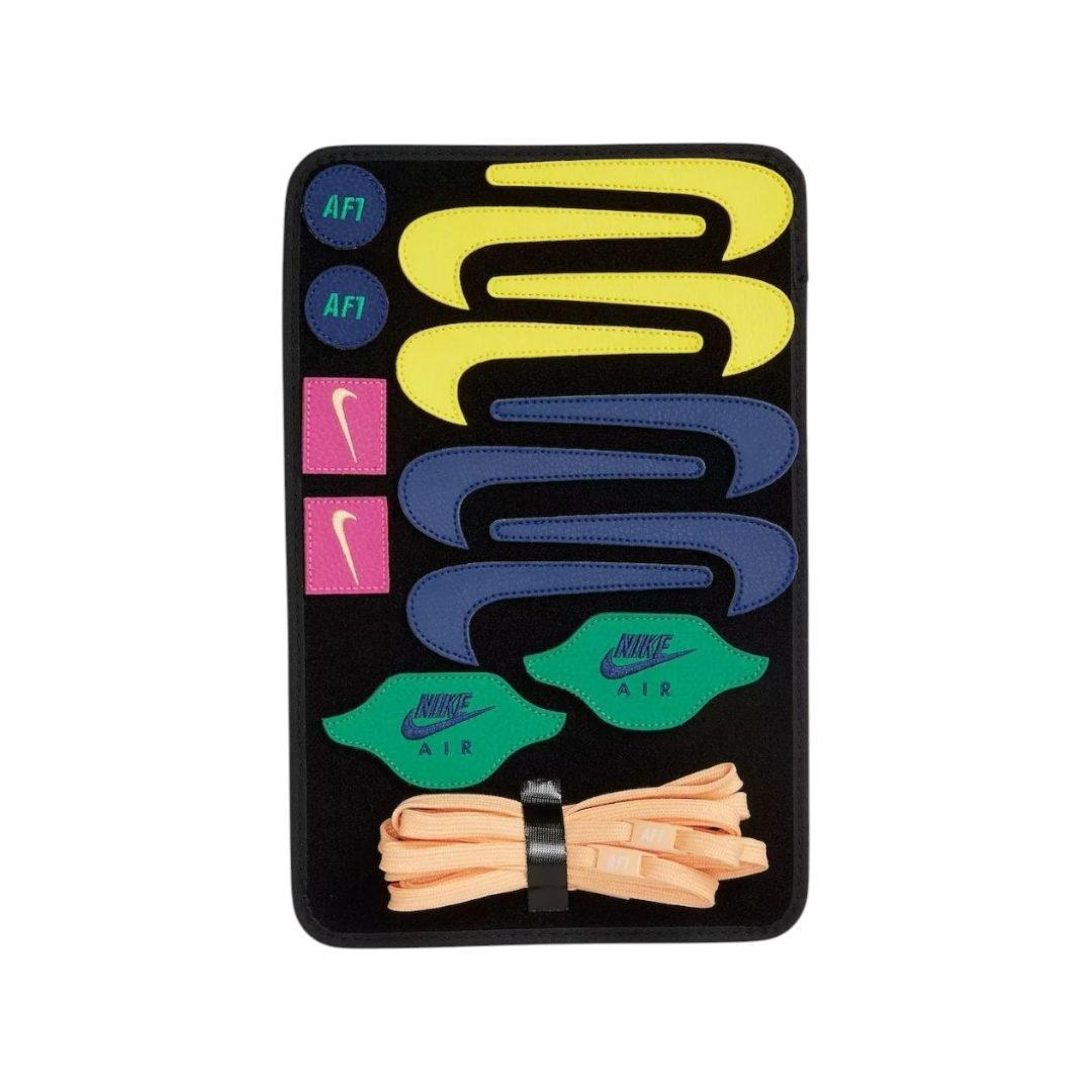 Nike Air Force 1/1 'Black Multi-Color' Patch Sneakers  Sz [M/6 & W/7.5] #DB2576-001