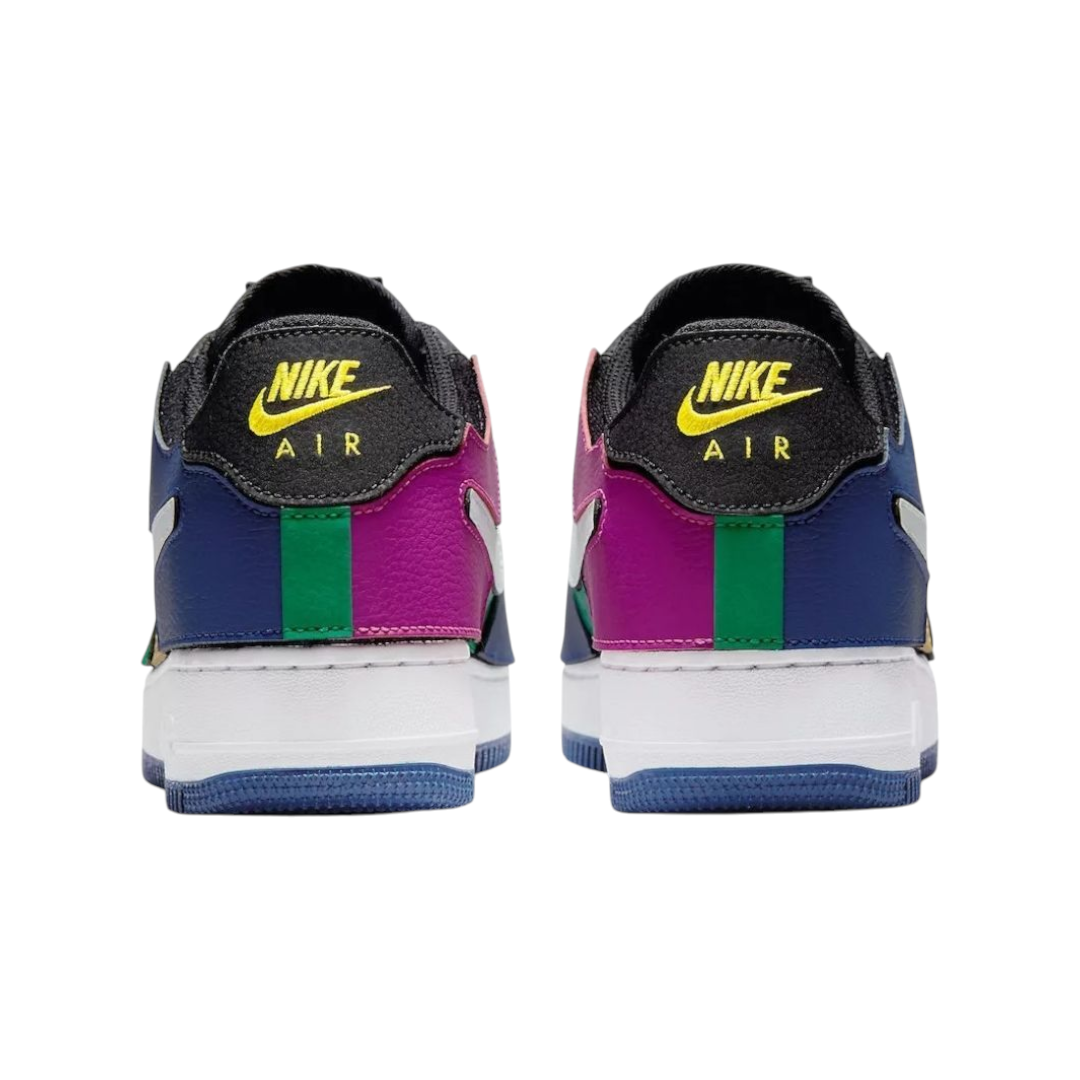 Nike Air Force 1/1 'Black Multi-Color' Patch Sneakers  Sz [M/6 & W/7.5] #DB2576-001