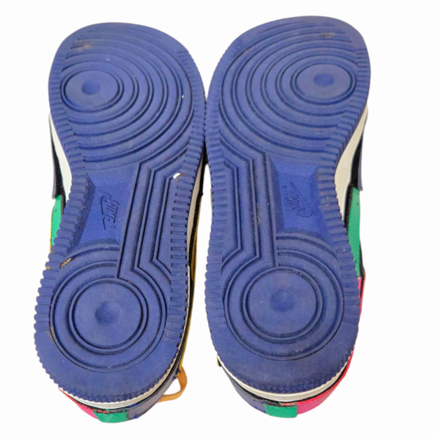 Nike Air Force 1/1 'Black Multi-Color' Patch Sneakers  Sz [M/6 & W/7.5] #DB2576-001