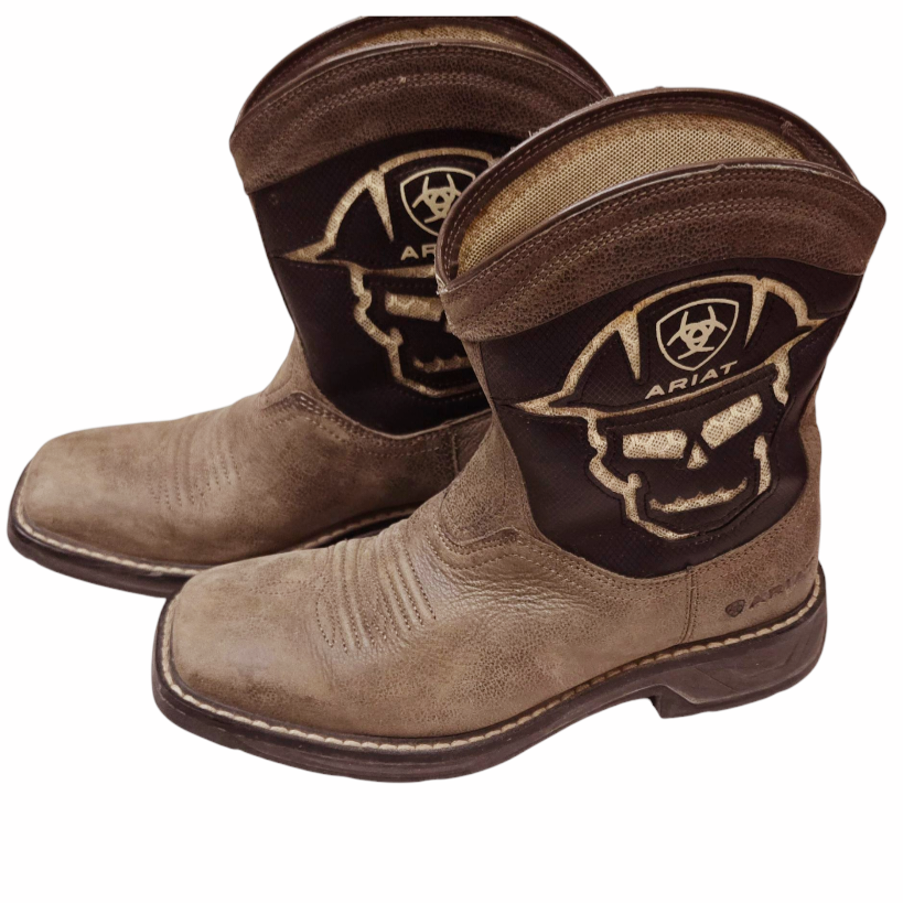 Ariat *Workhog XT VentTEK Bold Tooled Inlay Cowboy Boots (Boys/4)