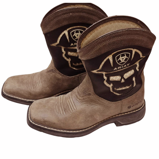 Ariat *Workhog XT VentTEK Bold Tooled Inlay Cowboy Boots (Boys/4)