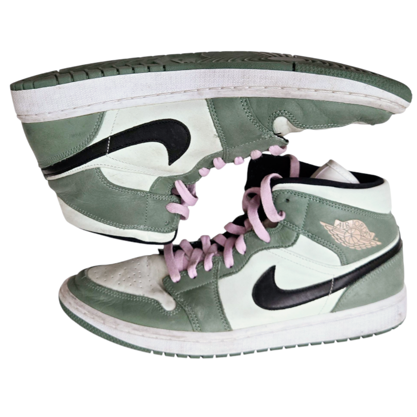 Nike *Women's Jordan 1 Mid Dutch Green/Black #CZ0774-3 (Sz/12)