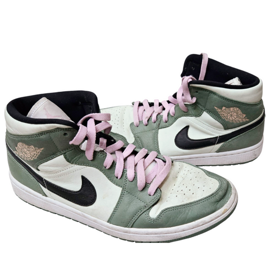 Nike *Women's Jordan 1 Mid Dutch Green/Black #CZ0774-3 (Sz/12)