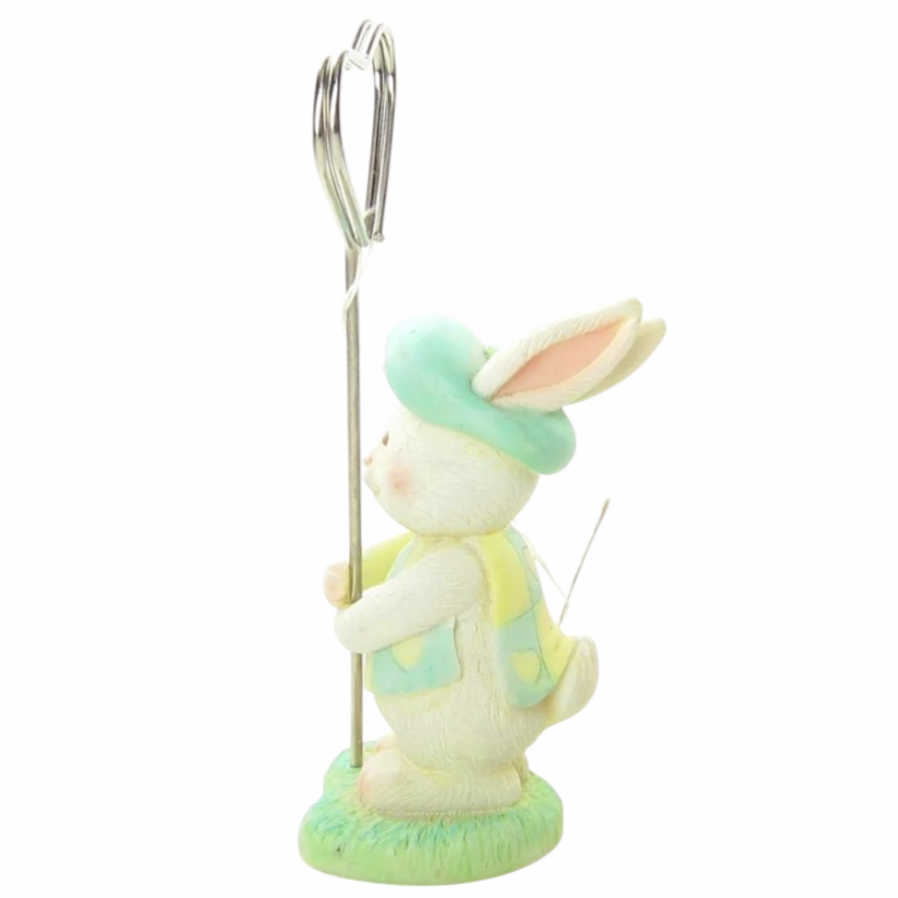 NWT *Hallmark Keepsake Four (4) Baby Bunny Figure Photo/Name Card/Note Holder