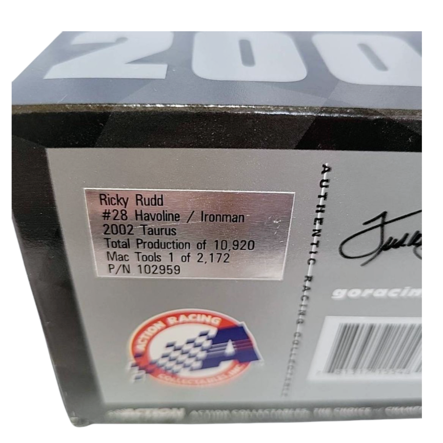 NIB *Nascar Havoline #28 Ricky Rudd 'Ironman' Die Cast 1:24 (2002 Taurus)