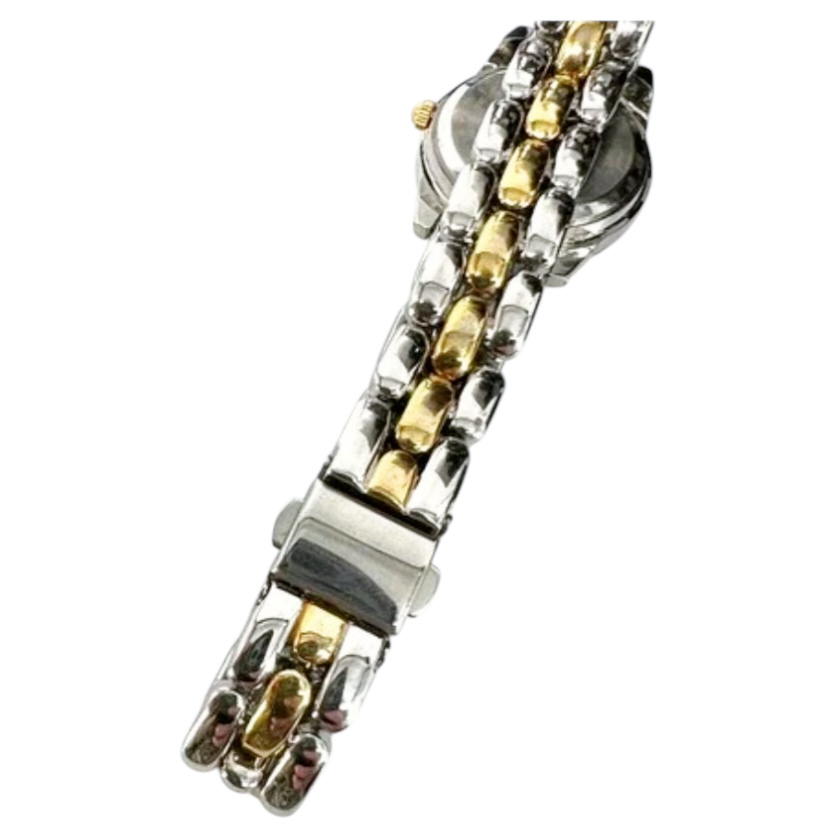 DISNEY *Accutime Watch Minnie Mouse Blue Skirt w/Date Stainless Steel in Box