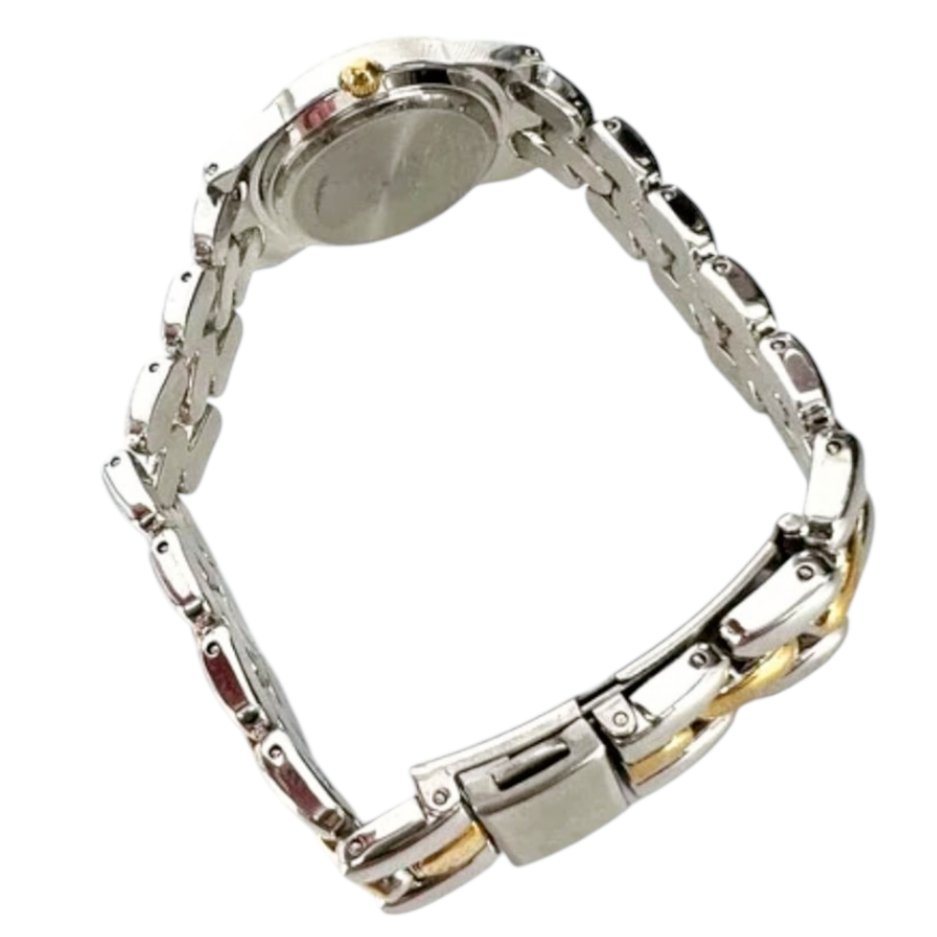 DISNEY *Accutime Watch Minnie Mouse Blue Skirt w/Date Stainless Steel in Box