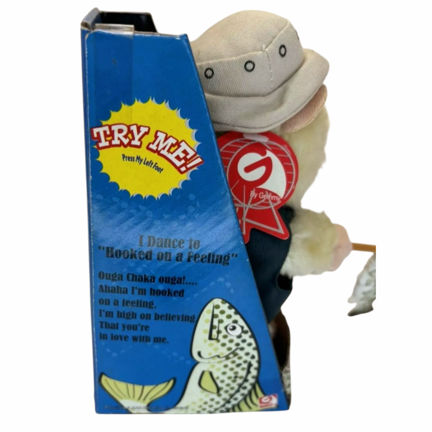 NIB *Dancing Hamster Fishing "Fly Guy" Dances Plays Song Gemmy (2003)