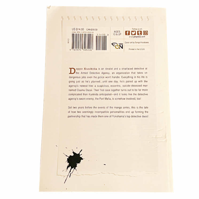 Bungo "Stray Dogs" Vol 1 Osamu Dazi's: Entrance Exam Light Novel