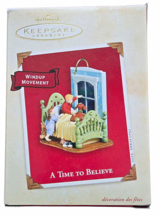 NIB *Hallmark Keepsake Ornament 'A Time To Believe' Windup Movement 2002