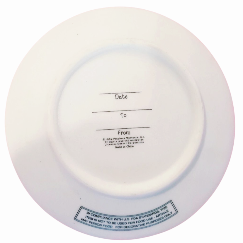 1992 Enesco *Precious Moments "Mom You're A Wish Come True" Decor Plate