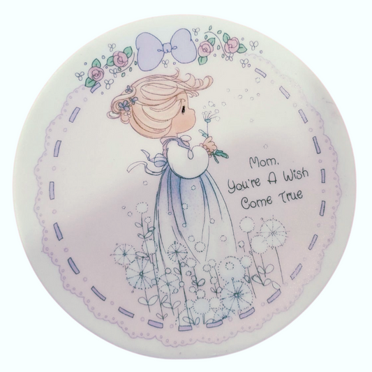 1992 Enesco *Precious Moments "Mom You're A Wish Come True" Decor Plate