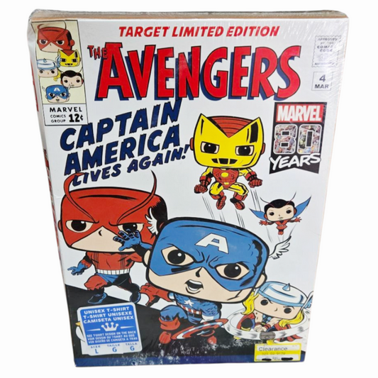 NIB *Funko Pop Marvel 80 Years Avengers Target Exclusive T-Shirt (Lg)
