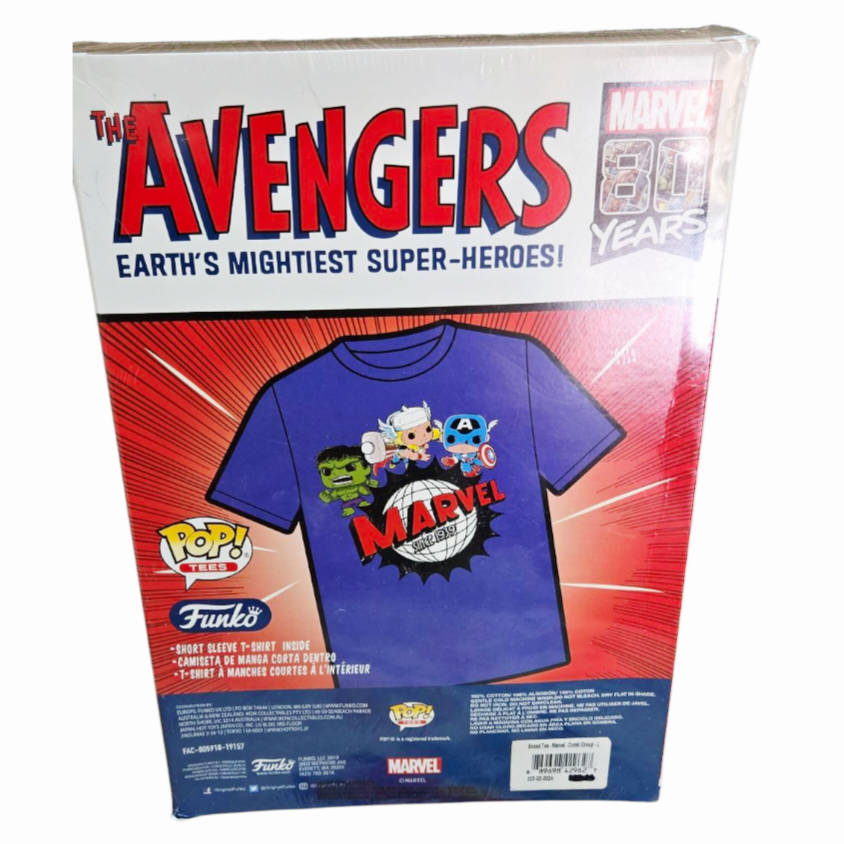 NIB *Funko Pop Marvel 80 Years Avengers Target Exclusive T-Shirt (Lg)