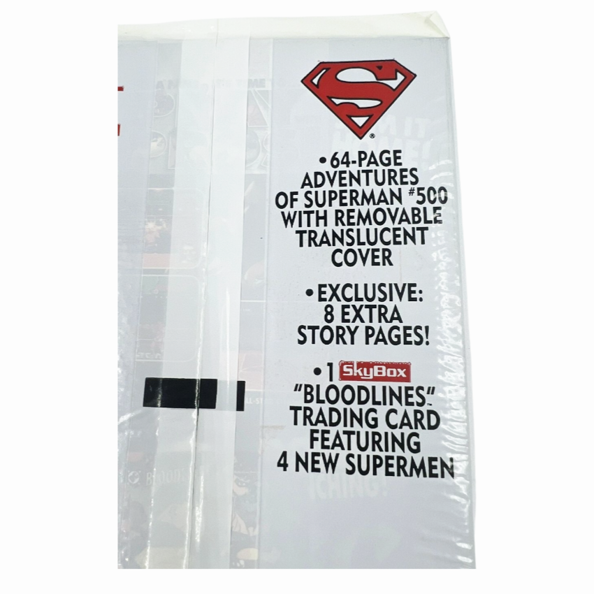 1993 Superman #500 "Death Of Superman" DC Comic White Bag w/ Card