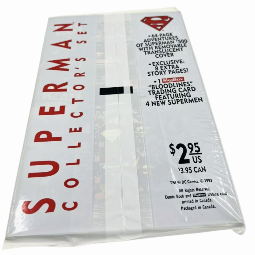 1993 Superman #500 "Death Of Superman" DC Comic White Bag w/ Card
